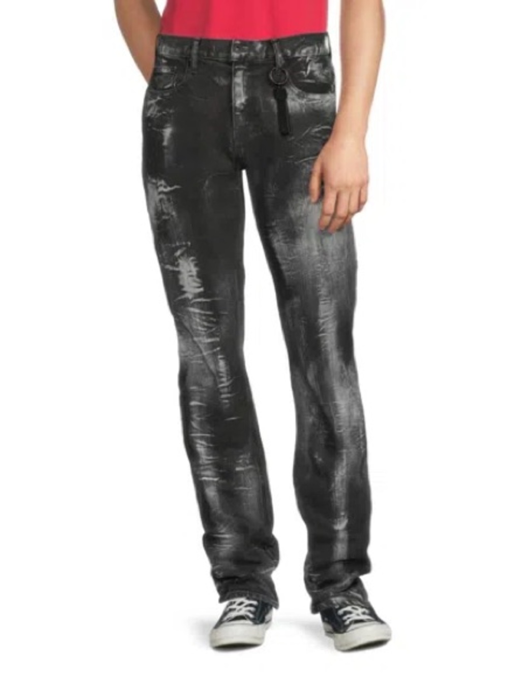 NWT PRPS Miura Acid Wash Stretch Cotton Jeans In Black Sz 40